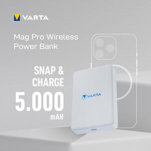 Varta MagPro Wireless trådløs powerbank 5000 mAh 