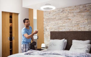 Philips Amigo Kattotuuletin, LED-valaisin, valkoinen, himmennettävä