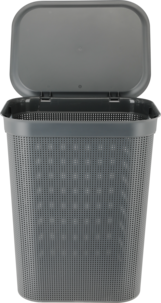 Stor skittentøyskurv med lokk og håndtak, 50 liter