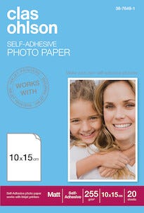 Fotopapper självhäftande, Clas Ohlson
