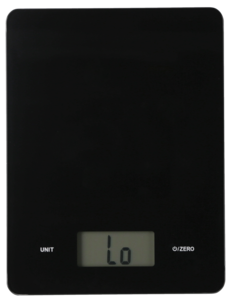 Digital kjøkkenvekt med glassplate, opptil 5 kg