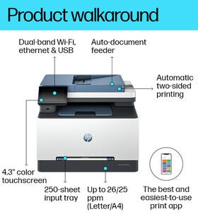 HP Color LaserJet Pro MFP 3302sdw laserskriver farger