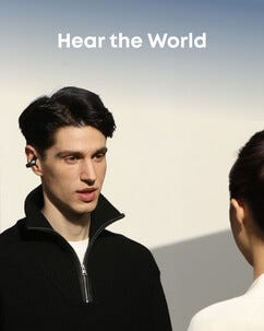 Soundcore AeroClip open ear, clip on-hörlurar 