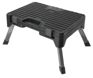 Pall med verktygslåda och hopfällbara ben, 23 cm