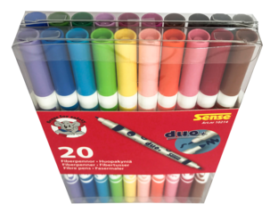 Tuschpennor med dubbelspets, Sense