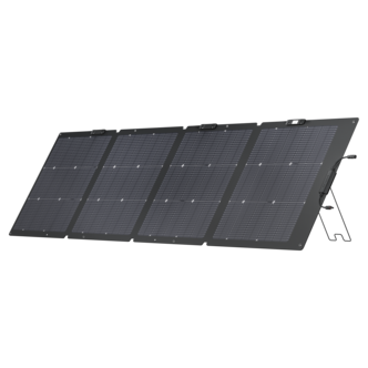 EcoFlow NextGen tosidig solcellepanel, sammenleggbart, 220 W