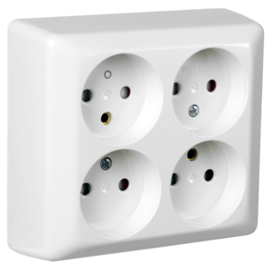 Elko RS utenpåliggende stikkontakt 4-veis