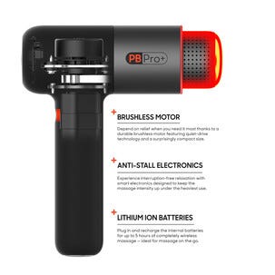 Sharper Image Powerboost Pro+ massagepistol, 6 munstycken