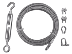 Vaijerisetti 4 mm x 10 m 