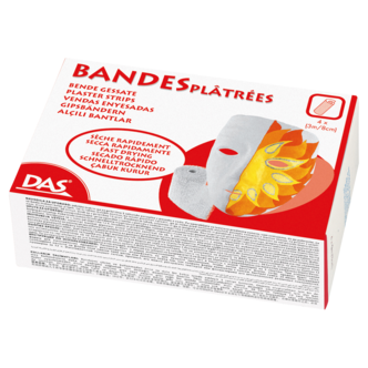 DAS gipsruller for modellering 3 m, bredde 8 cm, 4-pakning