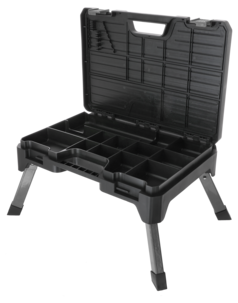 Pall med verktygslåda och hopfällbara ben, 23 cm