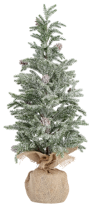 Bordsgran med snö och kottar, 61 cm