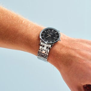 Virtue armbandsur analogt, silver med stållänk