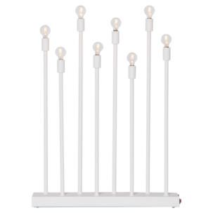 Adventsljusstake LED batteridriven, laddbar, vit, 40 cm