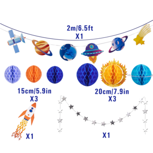 Festdekorasjoner med romtema