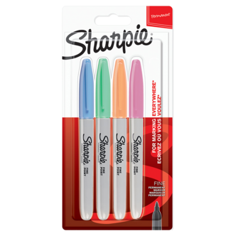Sharpie Pastellitussit, ohut kärki, 4 kpl