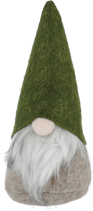 Liten julenisse i tøy, 12 cm
