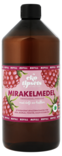 Ekotipset Mirakelmedel refill med bringebærduft, 1 liter