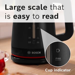 Bosch MyMoment vattenkokare 1.7 l, svart, TWK3M123