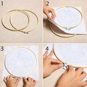 Punch Needle broderisett med dyremotiv, for voksne