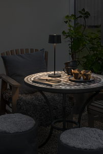 Oppladbar bordlampe Positano USB Konstsmide, utendørs