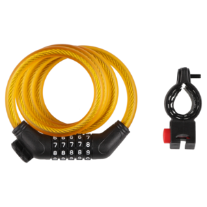 Vaijerilukko pyörään numerolukko 10 mm 1 m