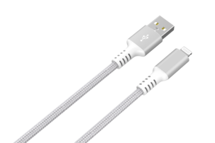 Tygklädd USB-A till Lightning laddkabel för iPhone 3m Clas Ohlson