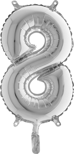 Sifferballong silver