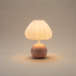 Northlight Rosa bordlampe i keramikk og glass, 26 cm