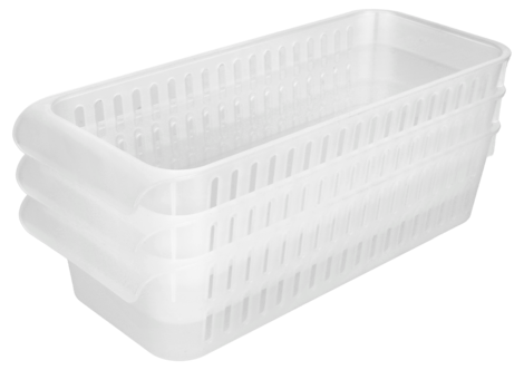 Förvaringskorgar för kylskåp och skafferi, 3-pack