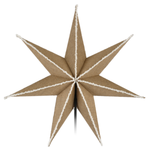 Northlight stor adventsstjerne i naturfarget jute, 75 cm