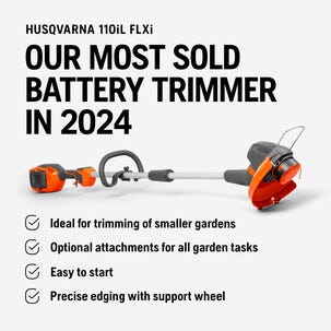 Husqvarna 110iL FLXi gresstrimmer med 1 batteri, 36V