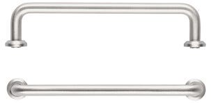 Handtag borstat stål, 2-pack