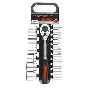 Hylsenøkkelsett, 19 deler 1/2