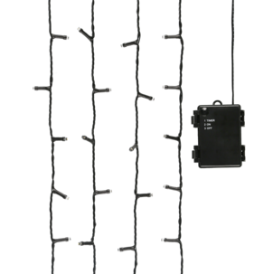 Batteridriven ljusslinga utomhus, vitt ljus