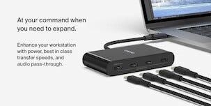 Belkin Connect USB-C- til 4-ports USB-C-hub, 100 W
