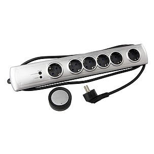 6-osainen jatkojohto ja langaton virtakytkin