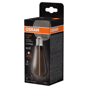 Osram Vintage 1906 Smoke E27 LED-lampa magnetiskt filament