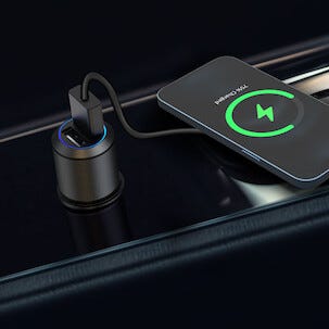 Autolaturi 2 x USB-A 12/24 V:n liitäntään, 24 W, musta