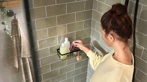 Tesa Moon Black duschhylla självhäftande, svart