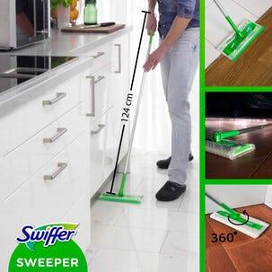 Swiffer Sweeper Startkit mopp och golvdukar, rosa