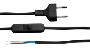 Sladd med strömbrytare och stickpropp