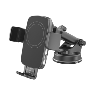 Puhelinteline autoon, puristuskiinnike, langaton Qi ja imukuppi