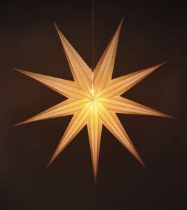 Northlight adventsstjärna papper, vit, 75 cm