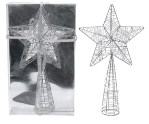 Toppstjärna 32 cm, silver