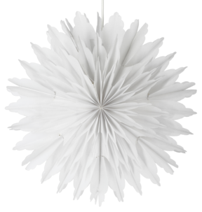 Adventsstjerne hvit papirblomst, 50 cm, Northlight
