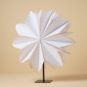 Adventsstjärna blomma papper 50 cm vit, Northlight