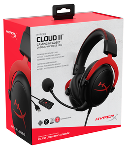 HyperX Cloud II Red gaming-headset 7.1 surroundljud