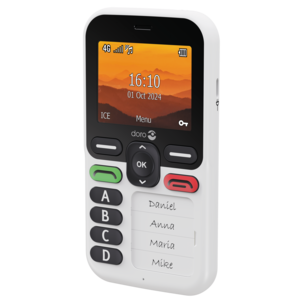 Doro Leva X10 mobiltelefon för äldre, vit