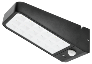 Solcellelampe med bevegelsessensor